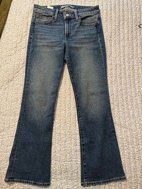 Joe's Jeans Medium Blue Flare Crop Denim